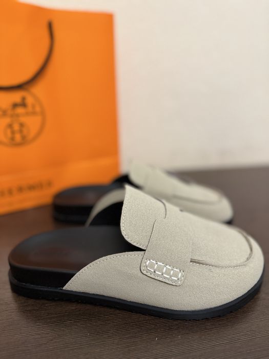 Мюлі, сабо замша  жіночі бежеві HERMES 37р