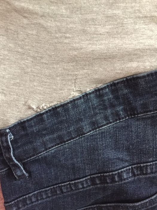 Spodnie ciążowe jeans kwiaty haft M