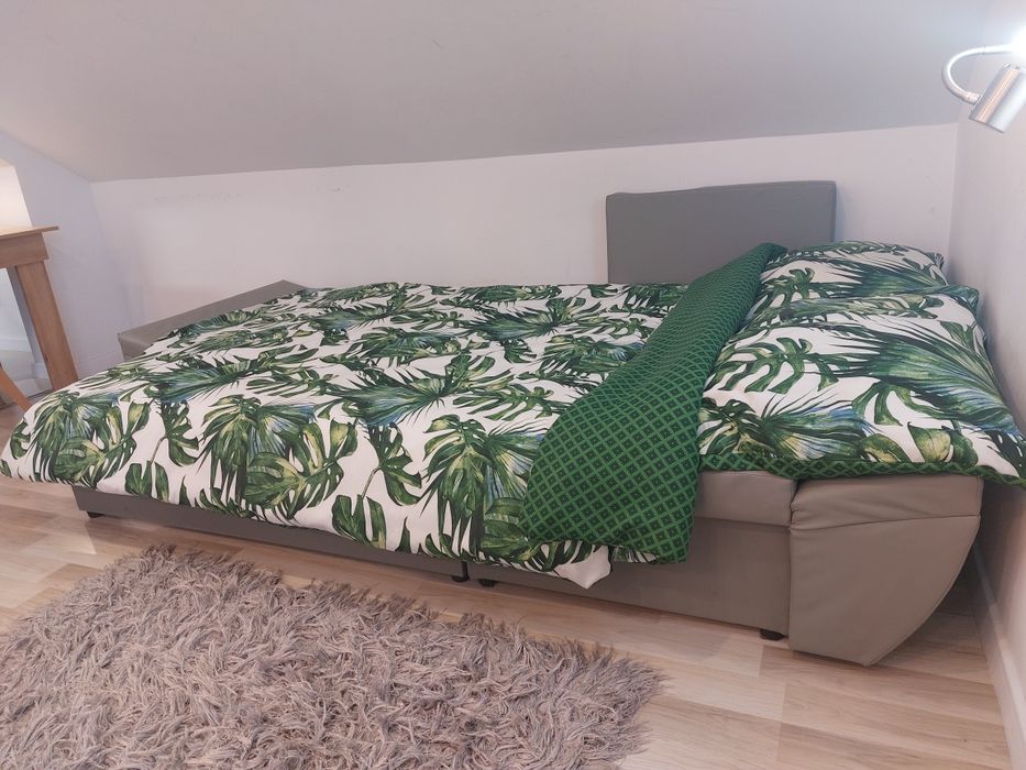 -50% Piękny Narożnik w SUPER cenie sofa z funkcją spania eko SKÓRA