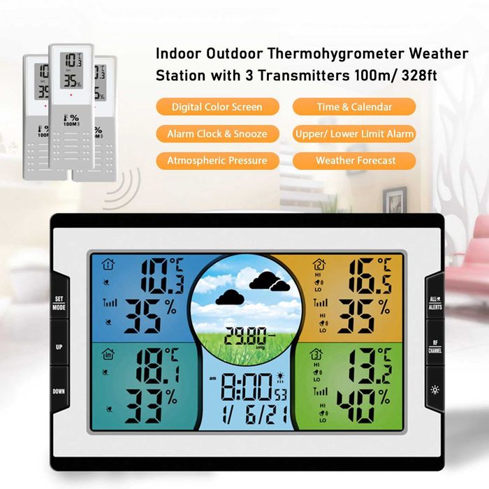 Цифровий термогігрометр (метеостанція)