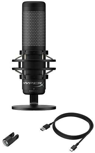 HyperX QuadCast S Black USB мікрофон з RGB підсвічуванням
