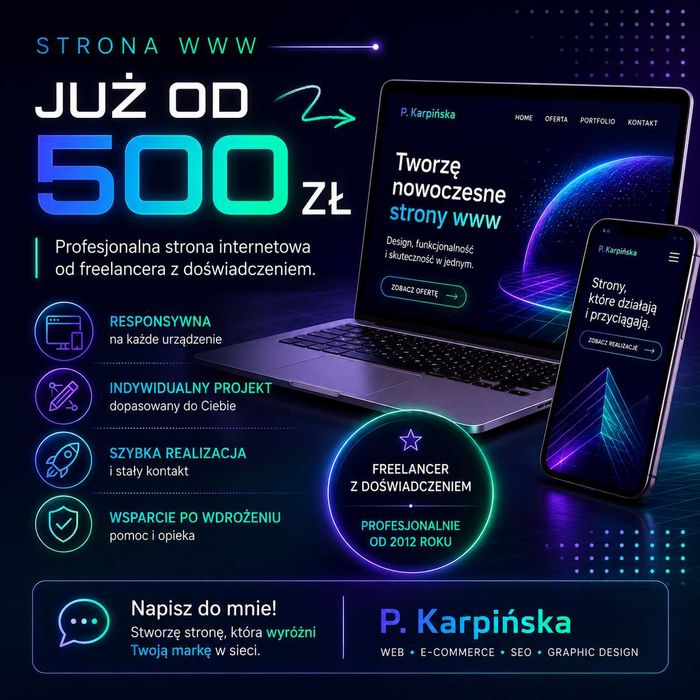 Strona www już od 500 zł