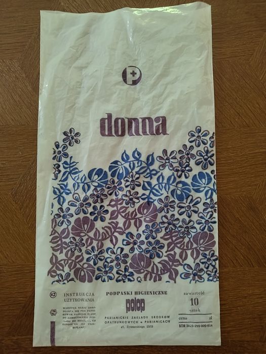 Opakowanie po podpaskach Donna Polop