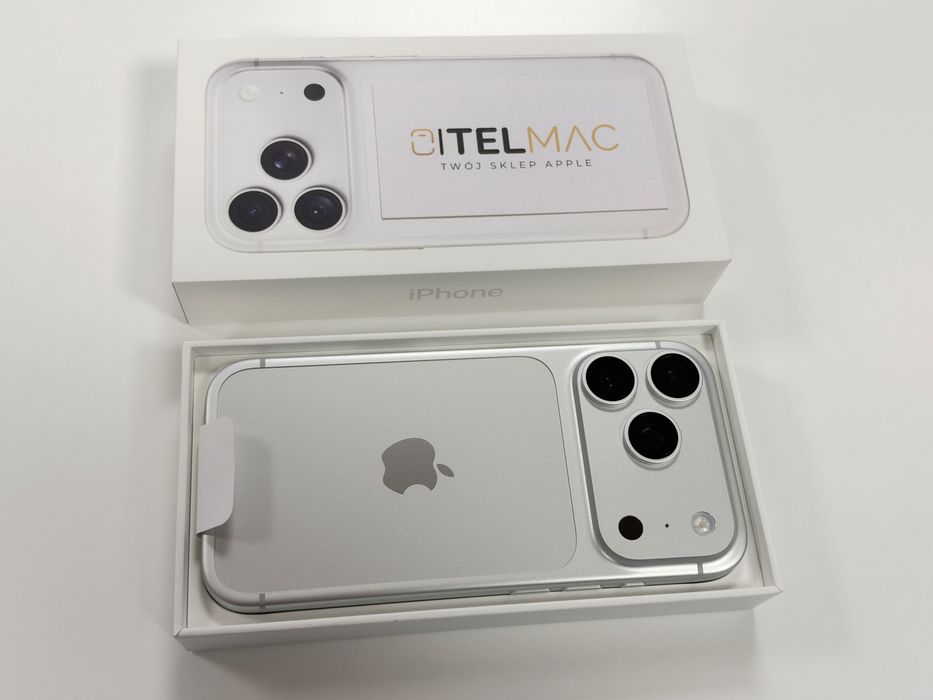 Apple iPhone 18 Pro 512GB 5G SIM • Srebrny BAT 100% 0 CYKLI • Gwarancja • Raty 0%