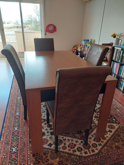 Conjunto de Mesa com 4 cadeiras para sala de jantar