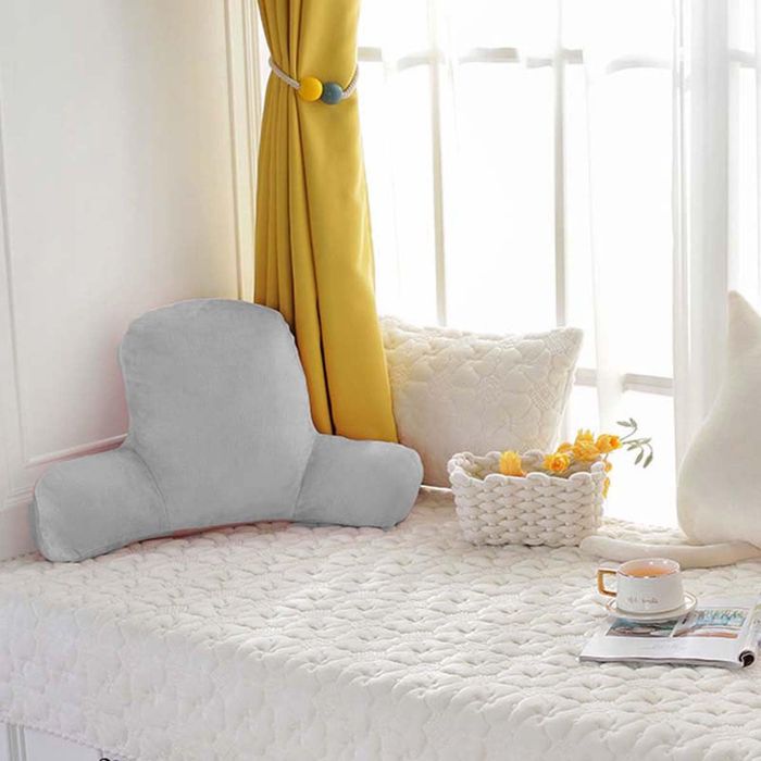 Poduszka lędźwiowa do czytania szara