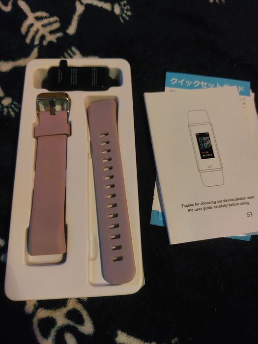 Smartband Opaska Sportowa Cloudpoem S3 Różowa Pulsomierz USB NOWA