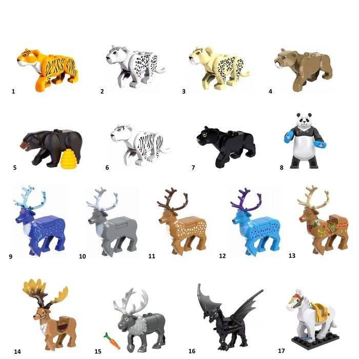 Фигурки Лего Among Us, DISNEY, СИМПСОНЫ, ZOMBIE, Животные, Кальмары