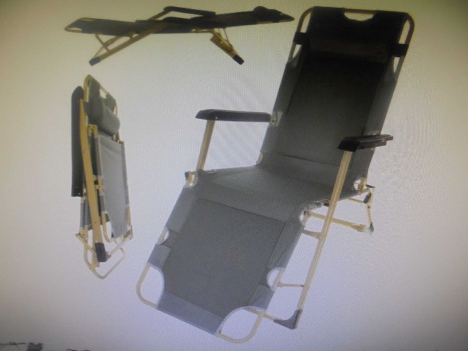 Nowy Duży 180 cm leżak składany plażowy ogrodowy