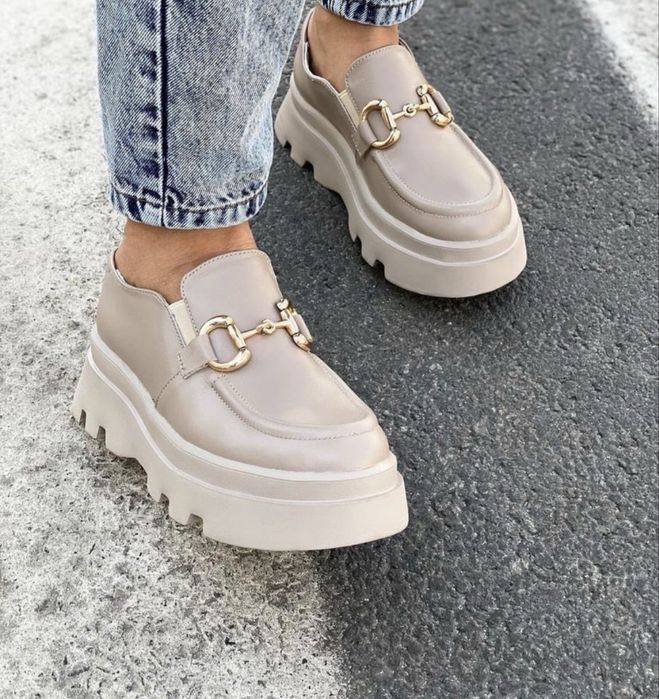 Шкіряні жіночі мокасини нові (40р, 25см)