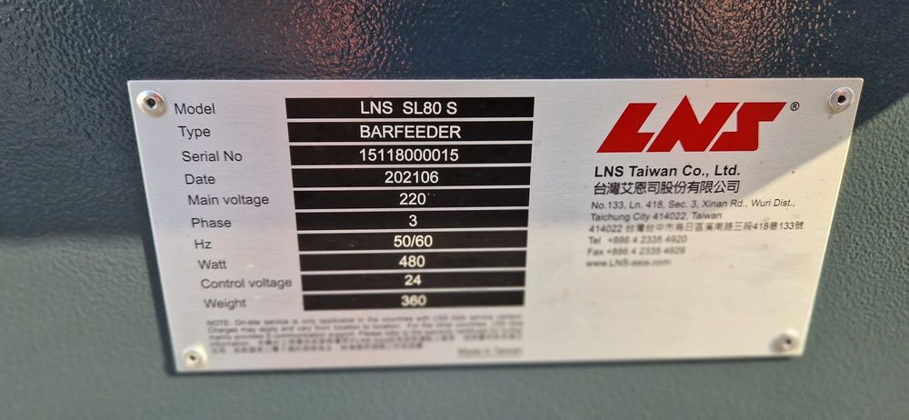 Podajnik prętów Cnc LNS SL 80S