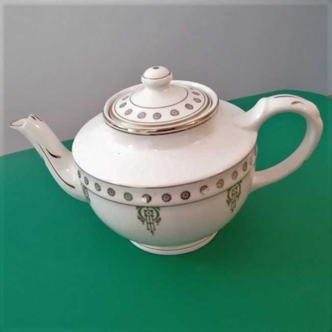 Bule de chá em faiança Sacavém. motivo náutico