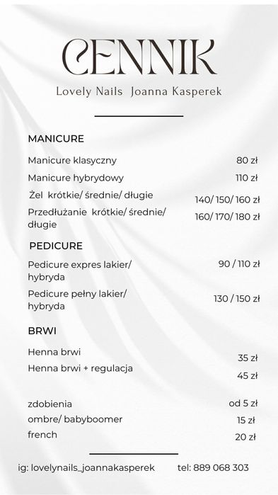 Stylizacja paznokci/ pedicure/ brwi