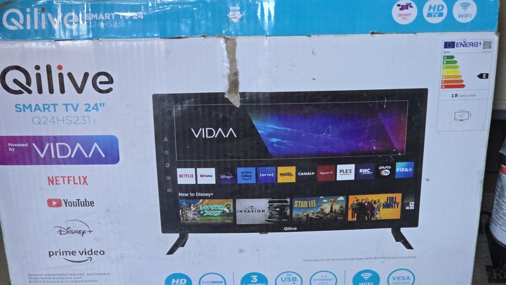 Telewizor Qilive Q24HS231 24" HD DLED, Smart TV,Netflix, WiFi Strumień