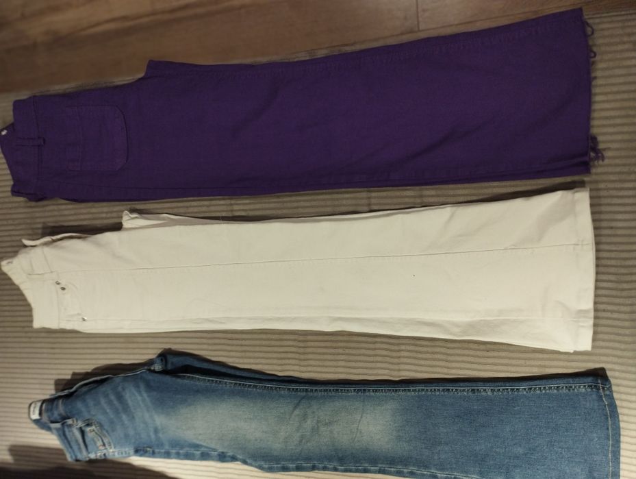 Spodnie dzwony 3 sztuki rozm 34