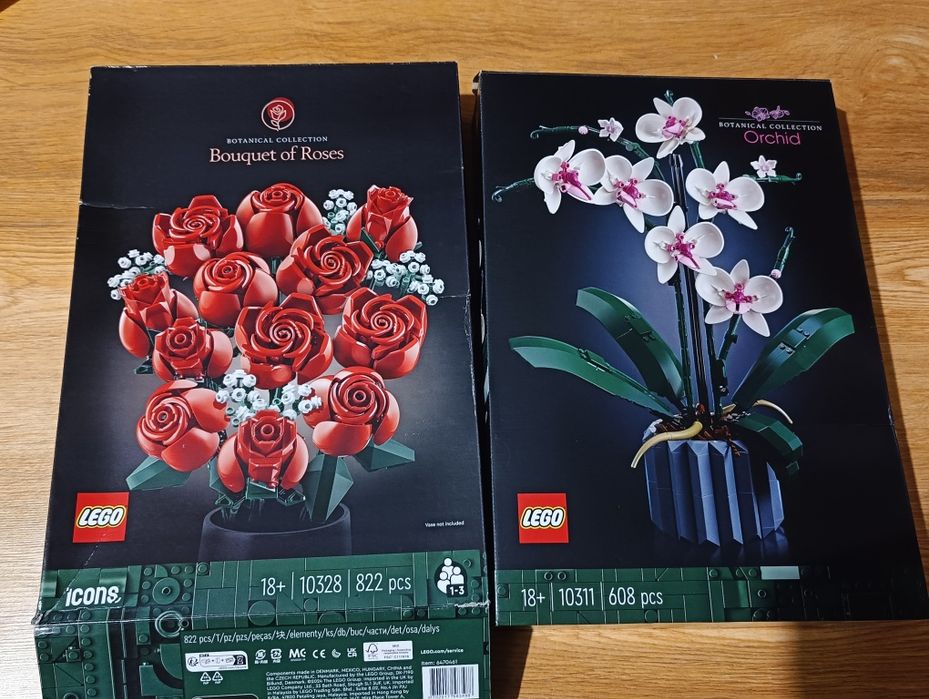 LEGO kwiaty róży, orchidea 10328, 10311