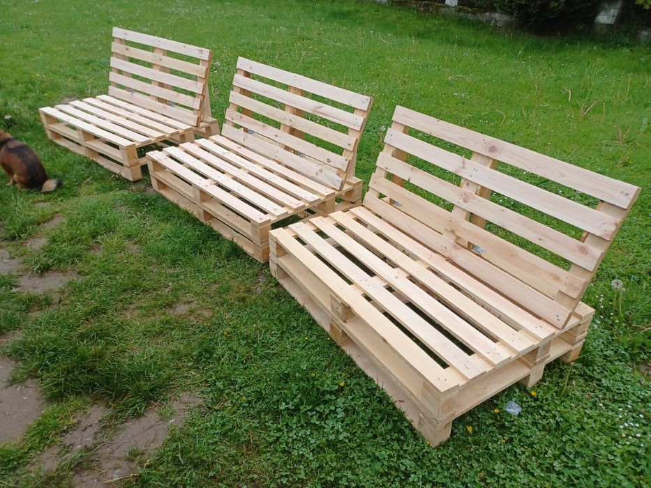 Meble ogrodowe z palet, możliwy dowoz