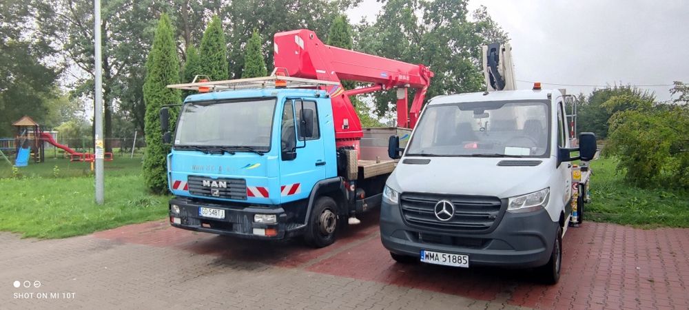 Podnośnik koszowy 18m 27m 300kg Warszawa okolice 24H Wynajmem Wynajmę