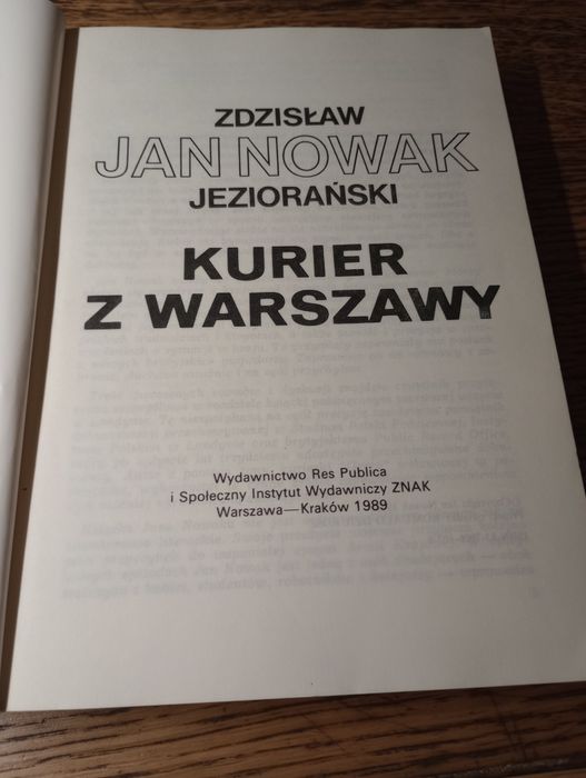 Kurier z Warszawy. Jan Nowak