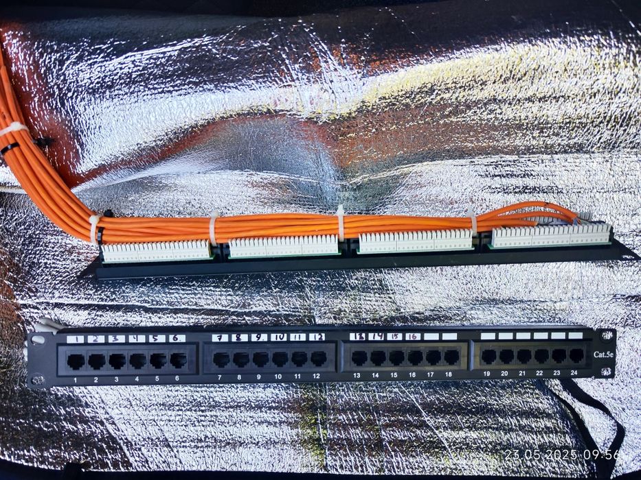 Мережева патч-панель 24 порти 19 cat.5e,