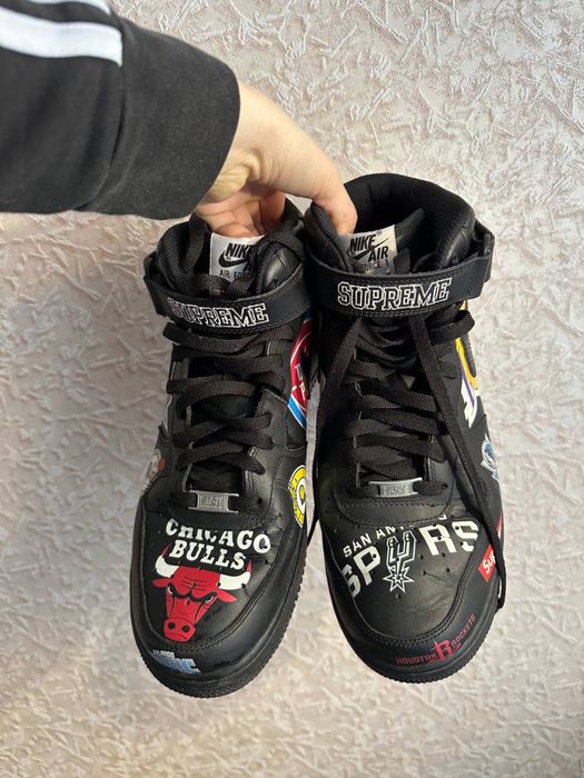 Nike Air Force 1 Mid Supreme NBA Black розмір 44,5.