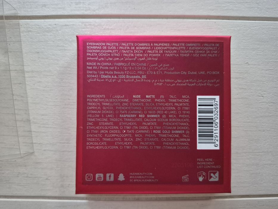 Paletka Cieni Huda Beauty Ruby Obsessions