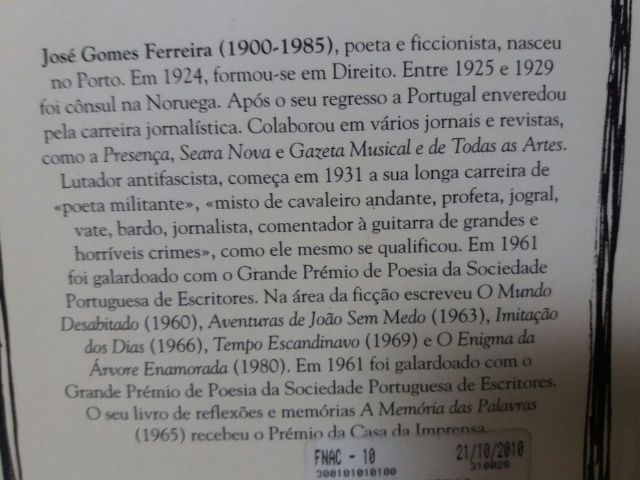 Livro: As Aventuras de João Sem Medo de José Gomes Ferreira