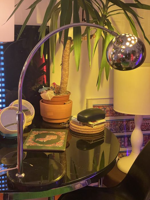 Candeeiro Eyeball Marble Table Italian Lamp Space Age Mid Century 70s