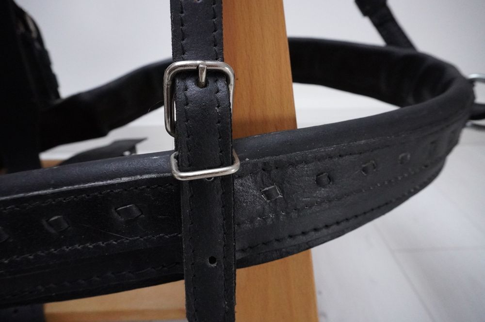 Uprząż puszorek szory skórzane