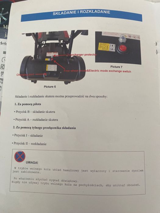 Nowy Skuter składany elektryczny 4 koła-super