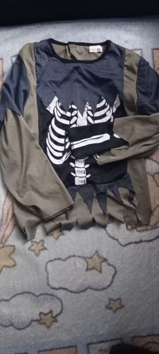 Strój karnawałowy bluzka kościotrup