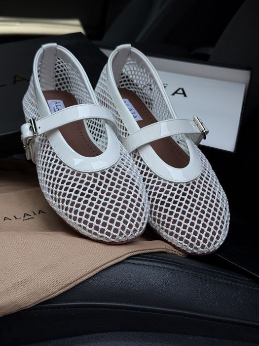 Балетки жіночі ALAÏA Ballet Flats White premium