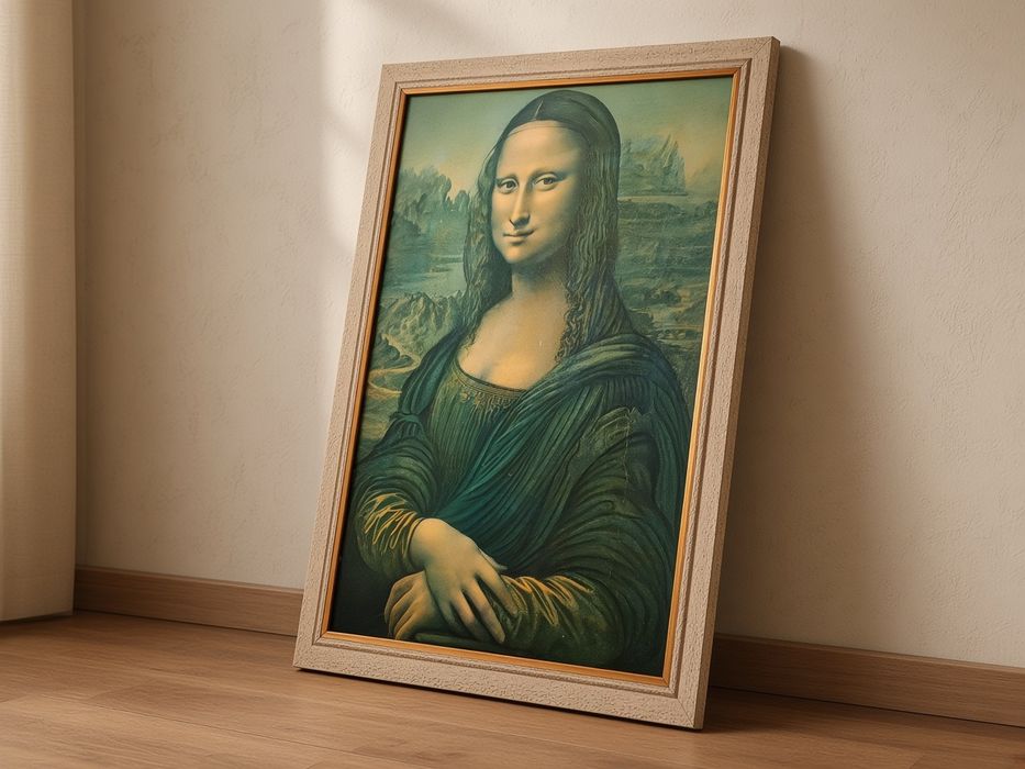 Réplica de quadro Mona Lisa, 120x80x3cm