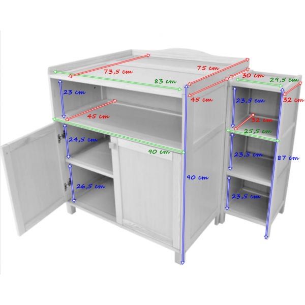 Komoda z przewijakiem 2w1