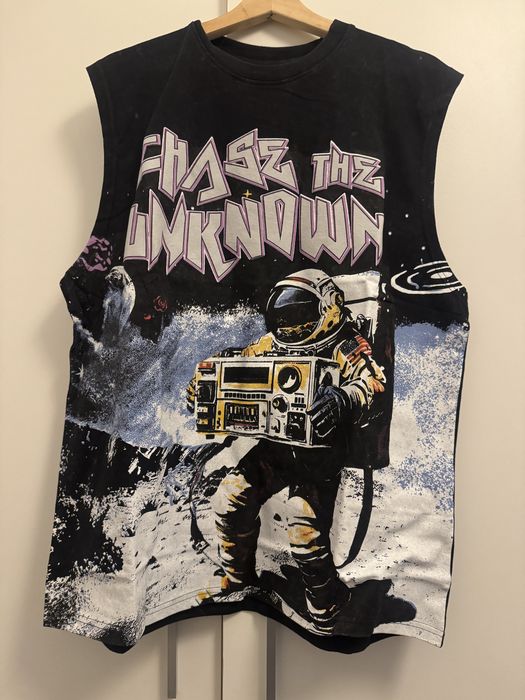 T-shirt Sem Mangas Vintage Astronauta Preta