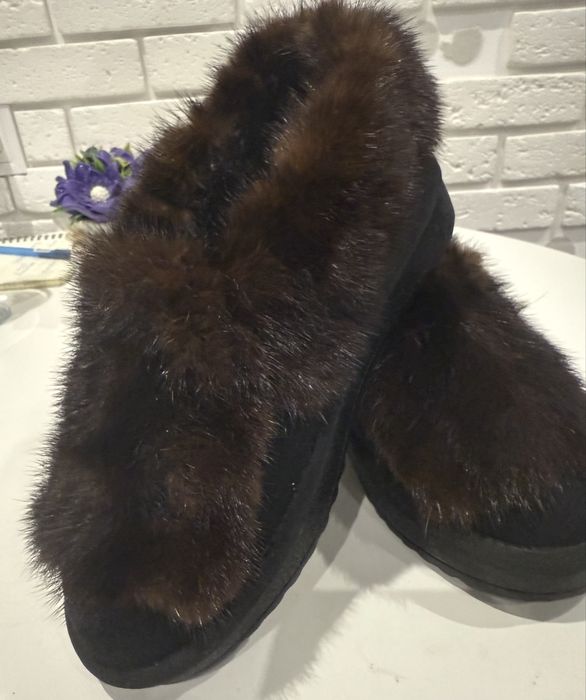 Угги короткие с натуральной норкой