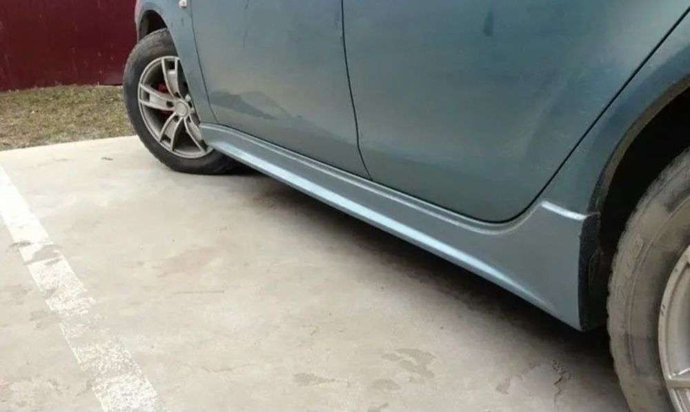 Накладки на бампера,пороги  Mitsubishi Lancer 10. Митсубиси Ланцер Х