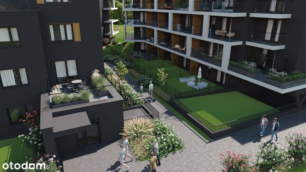 4-pokojowe mieszkanie 56m2 + ogródek