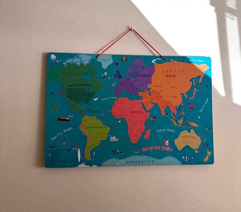 Quadro Mapa do Mundo Decorativo