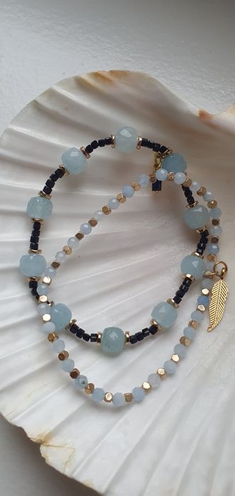 Komplet 4 bransoletek z kamieni naturalnych