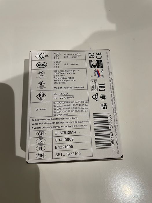 Wago terminal de conexão 5 fios