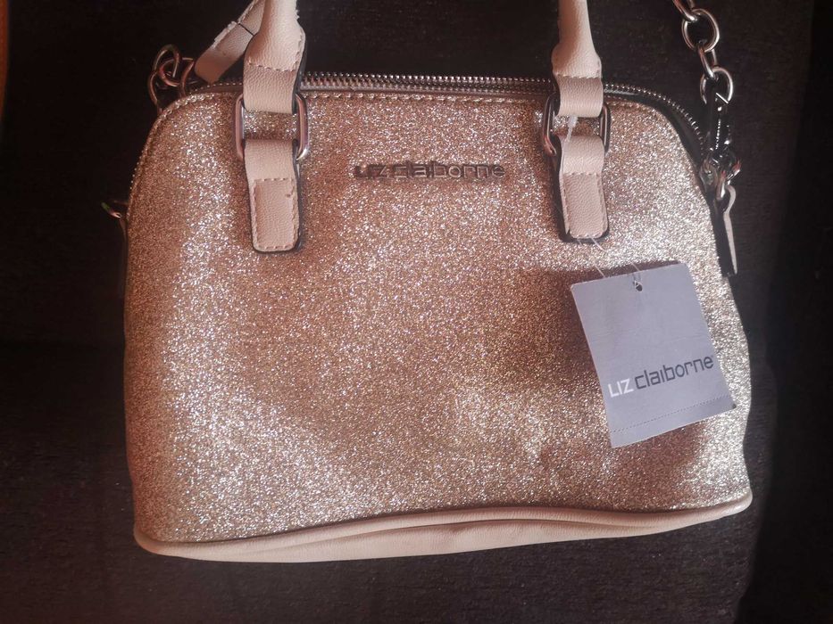Torebka Złota Brokatowa LIZ CLAIBORNE