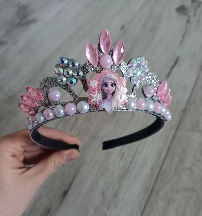 Śliczna opaska korona Elsa Frozen przebranie