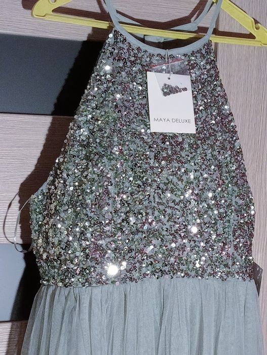 sukienka Andrzejki Sylwester cekiny tiul Maya de luxe