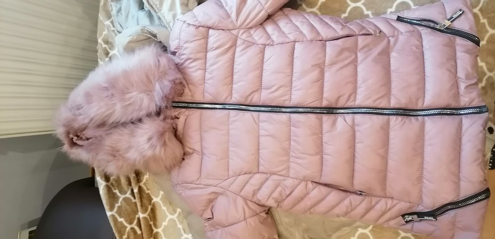 Kurtka zimowa pudrowy róż