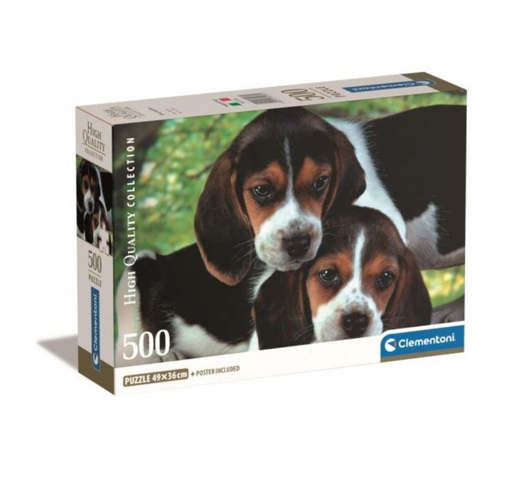 Nowe puzzle Clementoni 500 elementów Dwa pieski