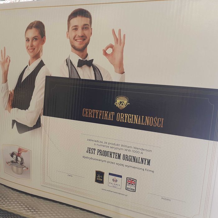 Kolekcja naczyn ze stali szlachetnej WILLIAM