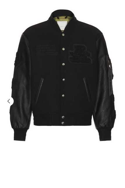 ALPHA INDUSTRIES Шкіряна університетська куртка MA-1 L/M