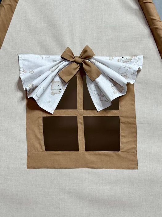 Вігвам намет Кумедні ведмежата  Бонбон з кошиком для іграшок будиночок