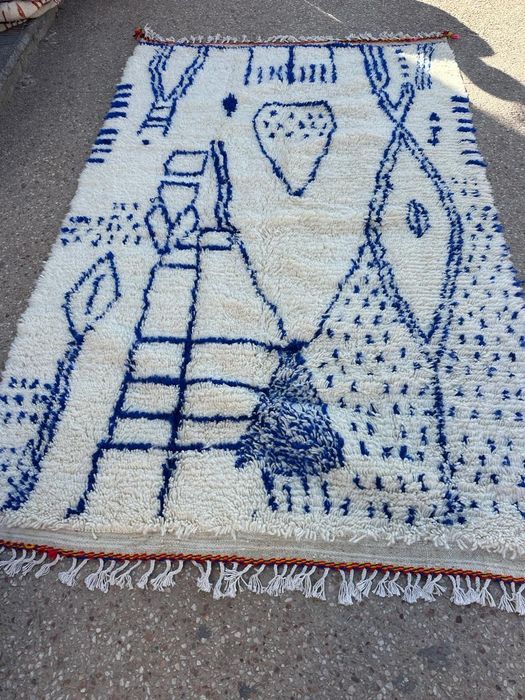 Tapete Azilal Marroquino ,Handmade 250x150 100%sheep wool 100